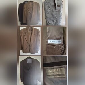 2 Sets -Luciano Tessa Suit .Made in Italy Made with Pure Wool & Lanerossi Alfani